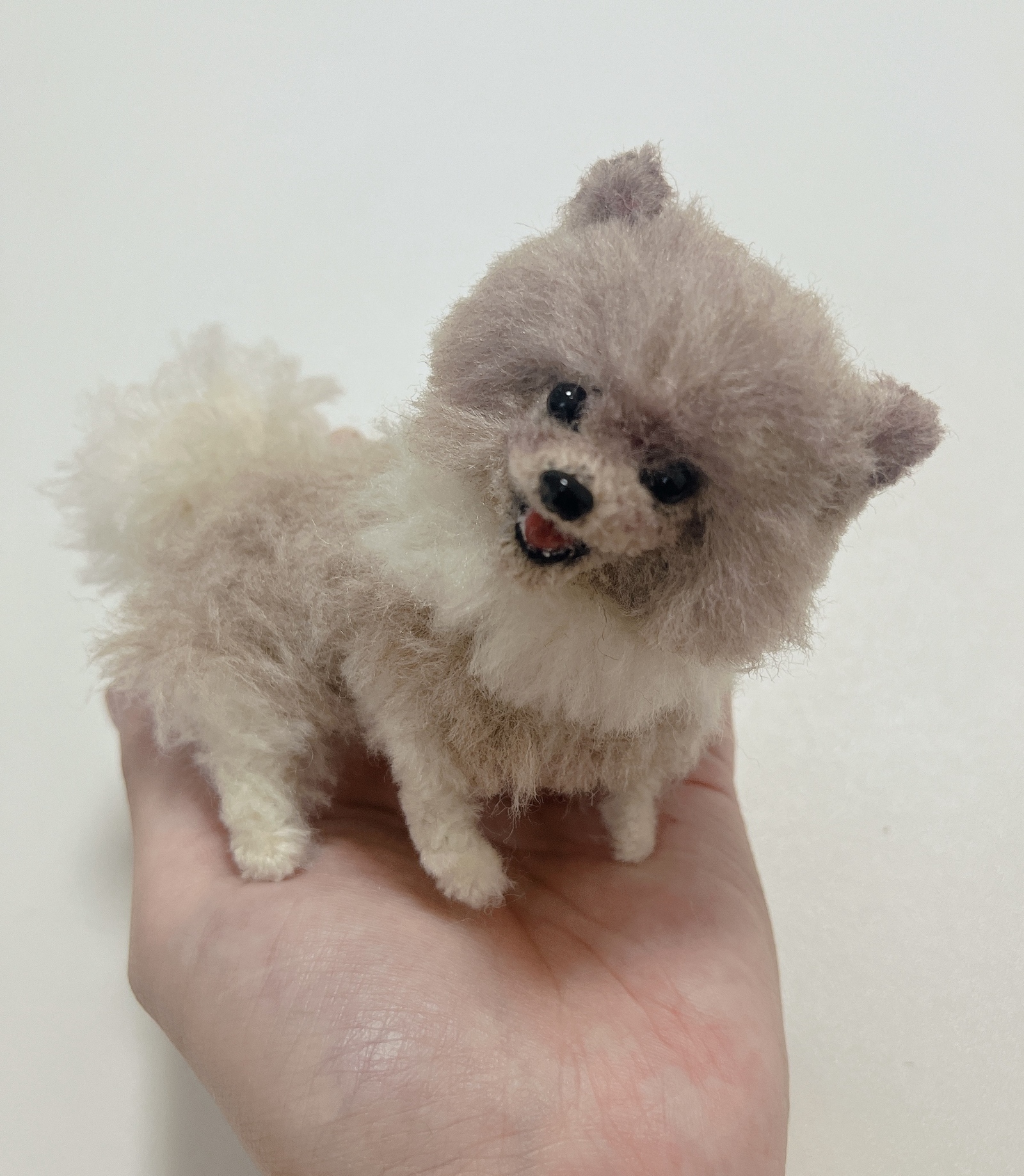 作家様製 ポメラニアン アートドール アートドール ポメラニアン クリーム色 茶ポメ モールアニマル あいす