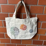 刺し子糸刺しゅうの小さめトートバッグ