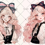 【H519】teatea.オリジナル 人物ステッカー