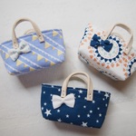 ミニチュア横長トートバッグ3個セットB＊