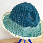 [送料無料]大きめサイズのストロハット(blue)