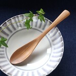 再販-木の雑炊・お粥・リゾットスプーン（ヤマザクラ1）長さ19.7cm