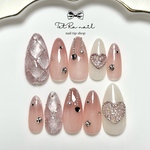 𝐍𝐨. 𝟏𝟓💟うるキラハート【サイズオーダーネイルチップ】