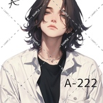 A-222 男の子 ステッカー 素材 コラージュ シール achashop