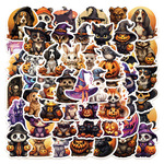 たっぷり50枚👻可愛い動物達　ハロウィン🎃フレークシール 