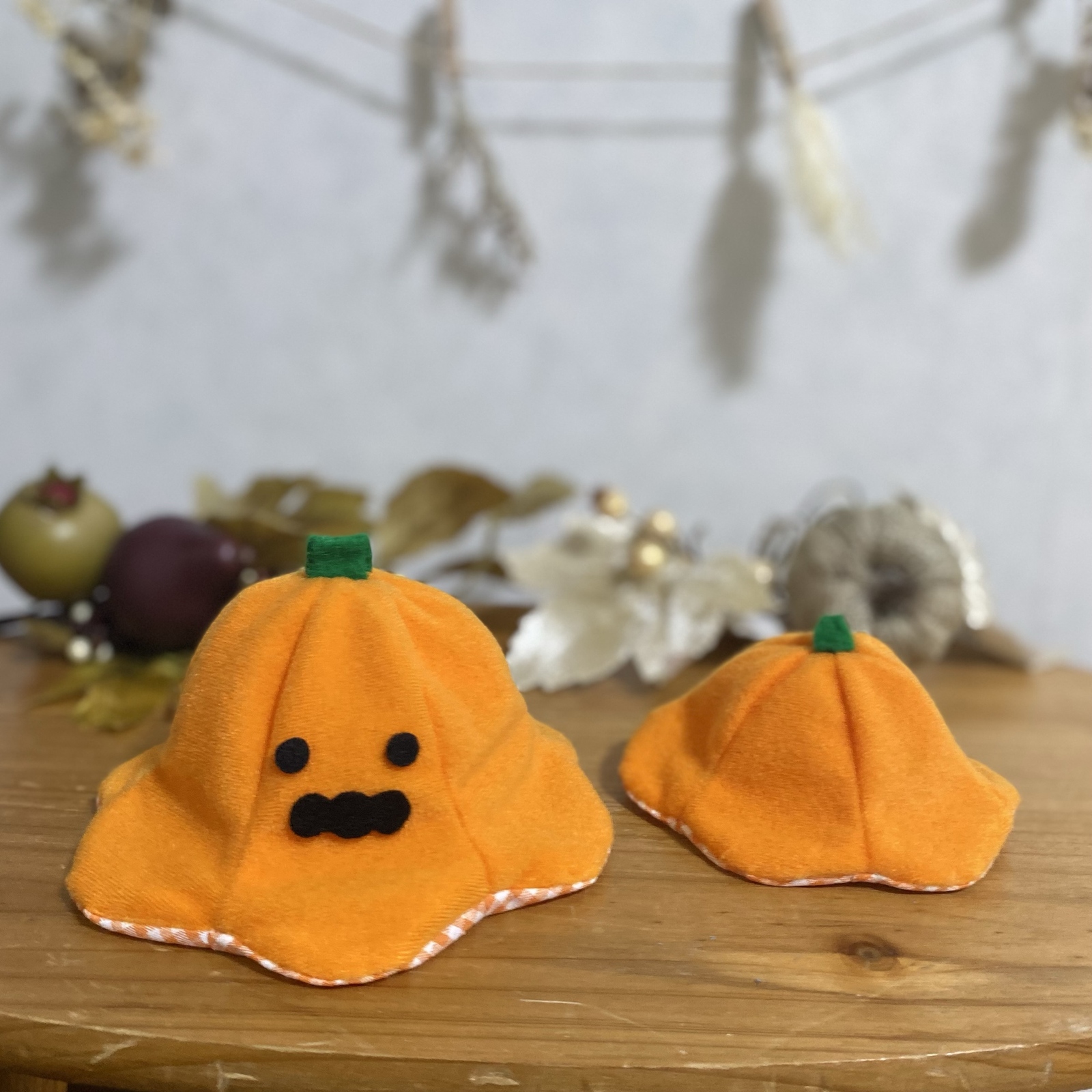 10cm,15cmぬいぐるみ用】おばけかぼちゃの帽子🎃 - おにぎりめ