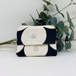 あんぱん柄ブラック☆ポケットティッシュケースポーチ♪