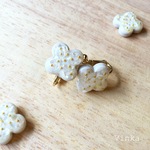 ＊Spica＊ White 〈タイルイヤリング・ピアス〉
