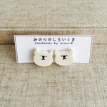 P3.粘土のしろくまピアス