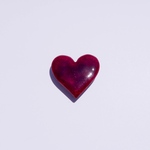 HEART NORMAL 七宝焼帯留（濃赤）
