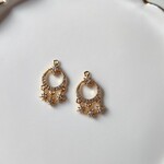 #49　2個　真鍮製　ジルコニア　ペンダントトップ