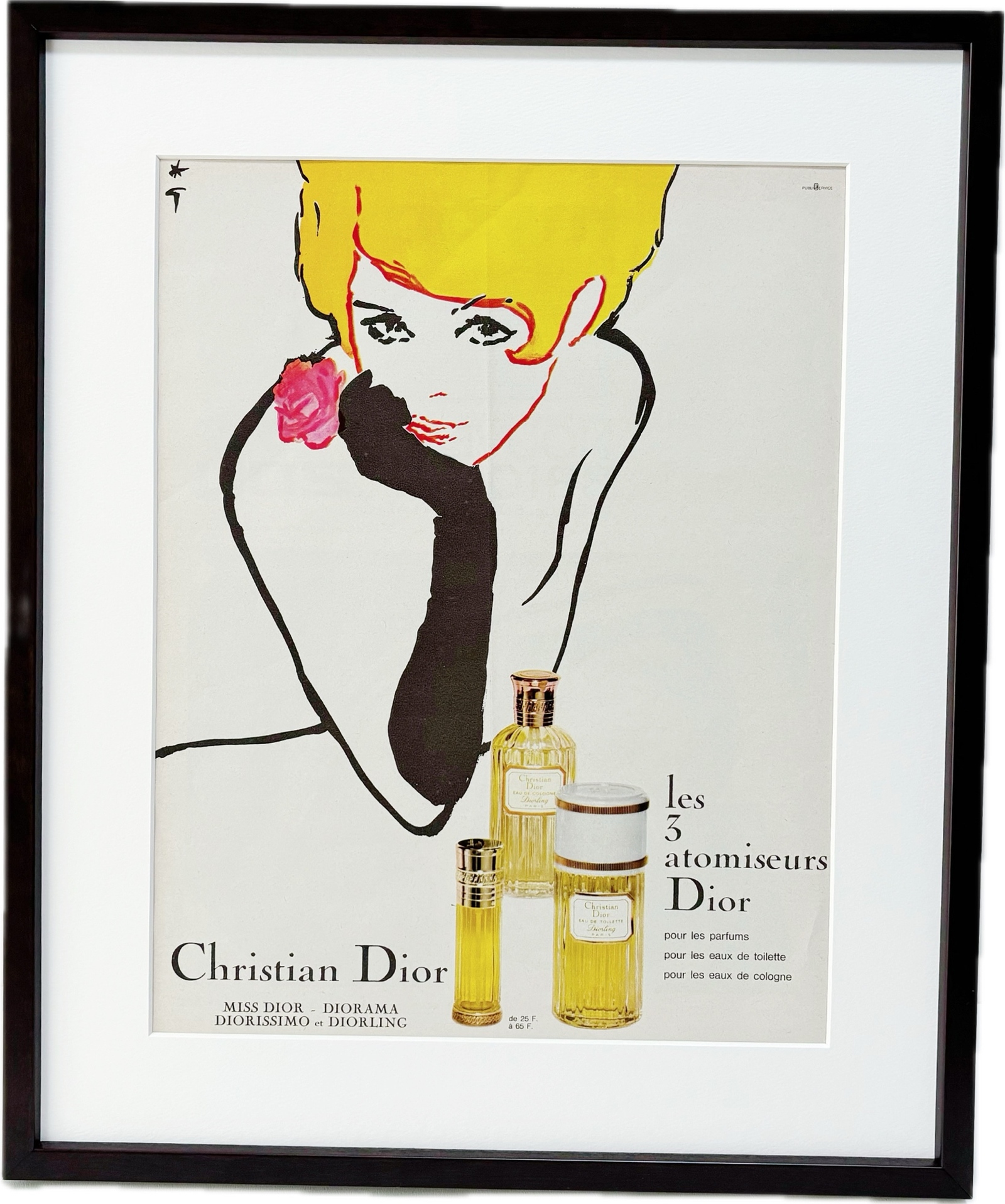 1966 広告＞Dior Rene Gruau ディオール ルネ・グリュオ ポスター