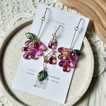 🩷💜🧡3点セットグレープピアス🍇
