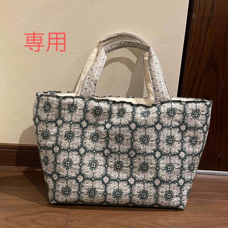 ミナペルホネン ハンドメイドバッグ 丸底リボンバッグ