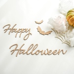 Happy Halloween 木製レターバナー | type A | ハロウィン ウォールデコ 飾り