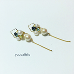 2way ビジューのパールピアス