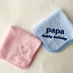 ハンカチタオル　刺繡　名入れ　記念品