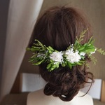 再販 Anne green head dress:*プリザのグリーン バックカチューシャ ヘッドドレス