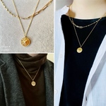 【お得2点セット】《4way》サージカルステンレス ネックレス &コインネックレス サージカル ステンレス