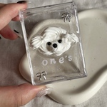 cream dog ୨ৎ ホイップ犬 小物ケース ミニ