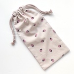 ⌇  Special price♡ ⌇いちご柄巾着 アイボリー・細長(お箸袋サイズ)