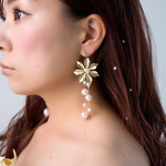 【#273ピアス 】ブライダルピアス　フォトウェディング　おおぶりピアス　ブライダル　ウェディング　ブライダルアクセサリー　ピアス　イヤリング　パール　結婚式　前撮り