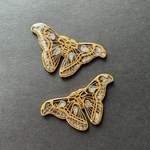 【新月の夜】ヨナグニサンのブローチorヘアクリップ　蛾のブローチ　蛾のヘアクリップ　再販　003