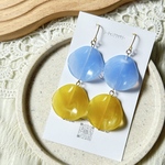 💛💙ペアカラーつやつやぷるんピアス