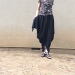 着物リメイク　サルエルパンツ　変形サルエル