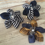 DENIMでお花の髪留め