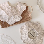 corduroy flower bib           ベビースタイ　出産祝い　ビブ　よだれかけ　もくもくスタイ　女の子　韓国　ナチュラル　コーデュロイ　花柄