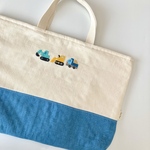 名入れ/サイズオーダー🚜はたらく車🚛手刺繍レッスンバッグ