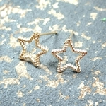 ピアス 6個    星  レジン枠つきピアス レジン台