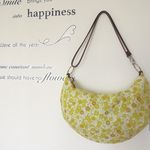 2way 軽量バッグ♪ ライムグリーン ボタニカル