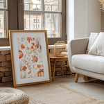 秋の紅葉とかぼちゃポスター / 1946 /  秋の収穫 水彩画　インテリアポスター