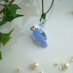 ~ほんわり香る♡水色のセキセイインコさん❤アロマペンダント