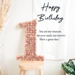 【 こんなに大きくなったよ！『 出生時身長 ナンバーオブジェ 』】   1歳誕生日 ファーストバースデー 誕生日飾り
