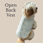 犬服　バックオープンベスト　ジャズネップテレコ　背中開き