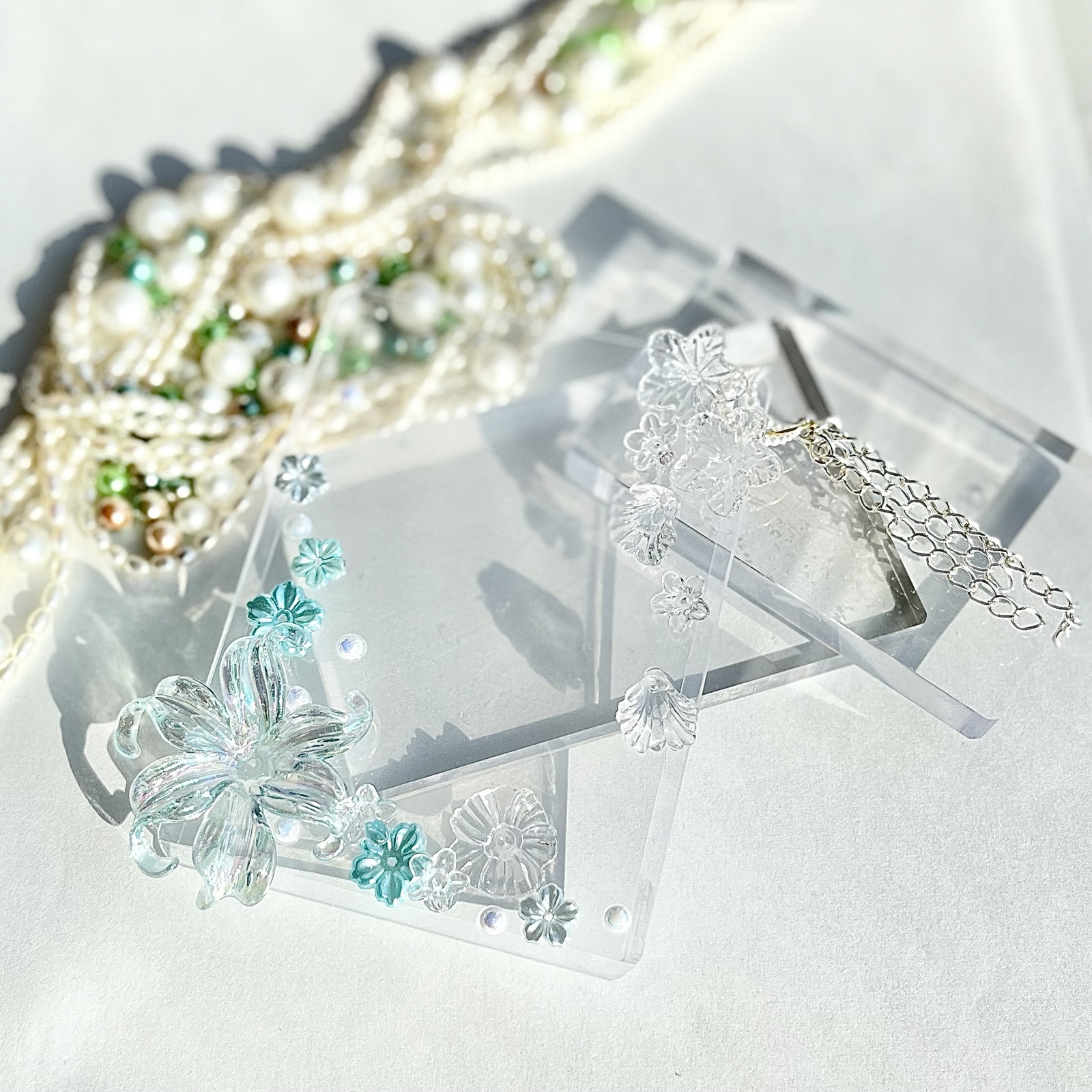 ラインストーンハンドメイドサイフ