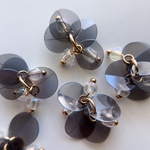 4pcs)3601)ビーズタッセル)gray)#5N
