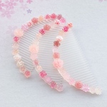 ミニ薔薇の櫛かんざし　ヘアコーム