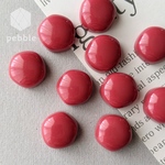 【2pcs】変形ラウンド アクリル カボション レッド CB-053