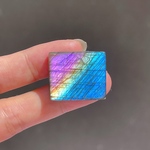 鮮やかなムラサキ、ゴールド、ブルー♡天然ラブラドライトルース(V形穴)