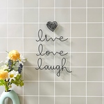 「 live, love, laugh 」  ハート ワイヤーアート レタリング 壁飾り