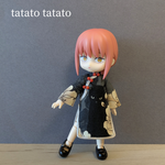 ロングチャイナ(牡丹と黒猫C)＋餃子バッグのセット