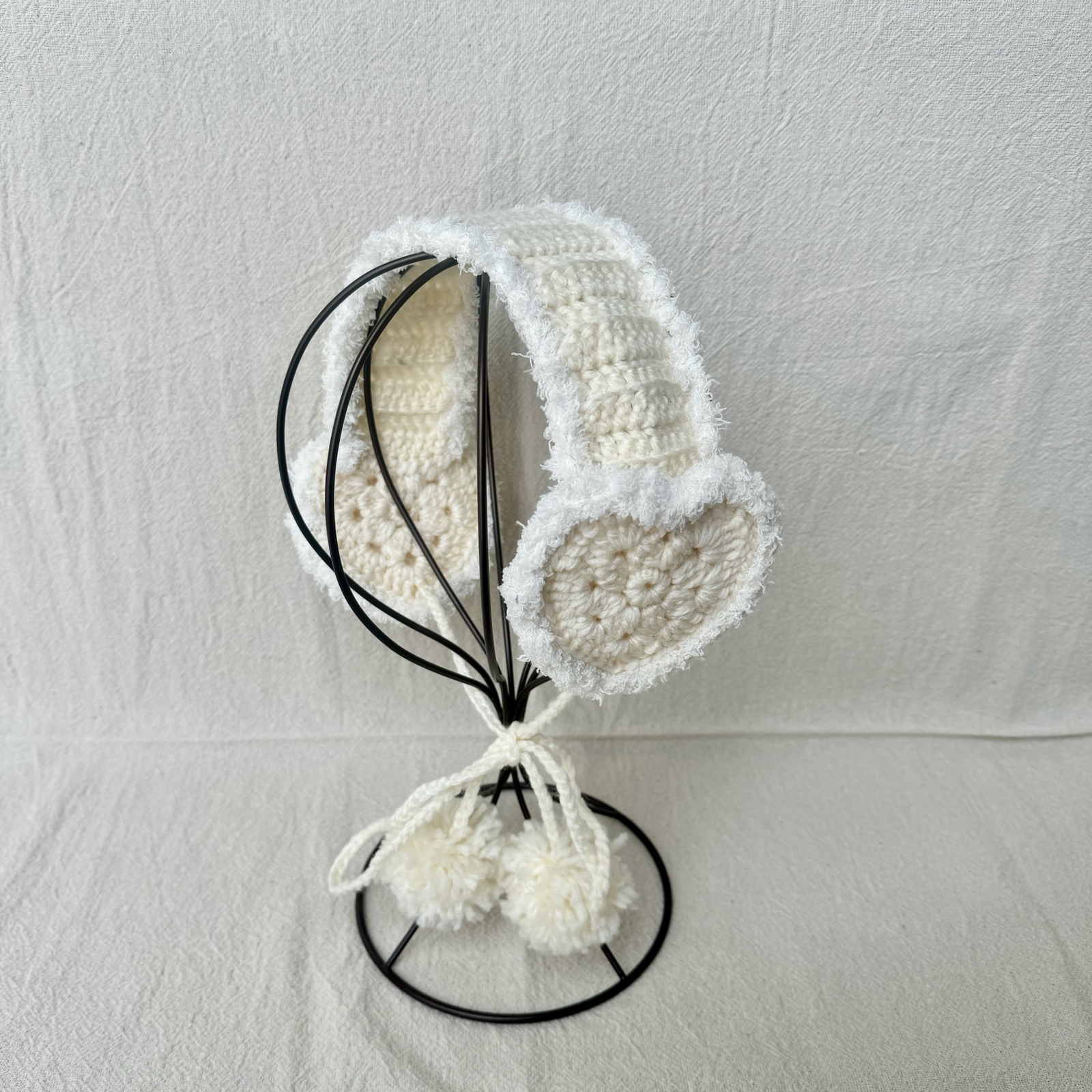 『リクエスト&オーダーページ』ハート イヤーマフ イヤーマフ ハート ホワイト&ホワイト - korontoohagi | minne byGMO