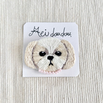 【オーダー品専用ページ】シーズー犬刺繍ブローチ