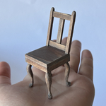 1/12 ミニチュア　アンティークチェア　ねこあし