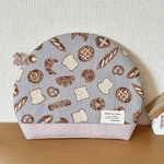 ＊まぁるいグラタンマット＊両面使える 鍋敷き ポットマット  こんがりパン  グレー  あひる