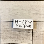 消しゴムはんこ　happy new year